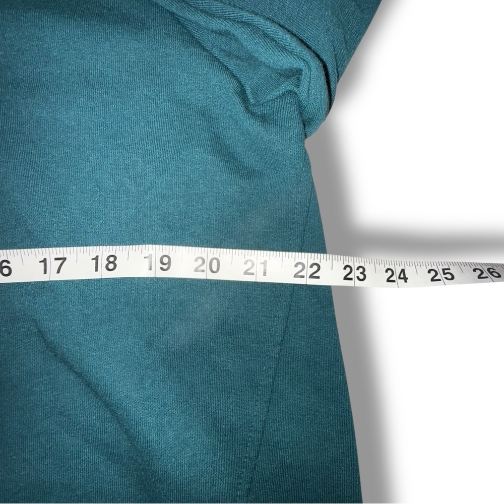 LANE BRYANT LIVI Zipper Split Neck Cowl Sweater - Teal 14/16 - Picture 8 of 13